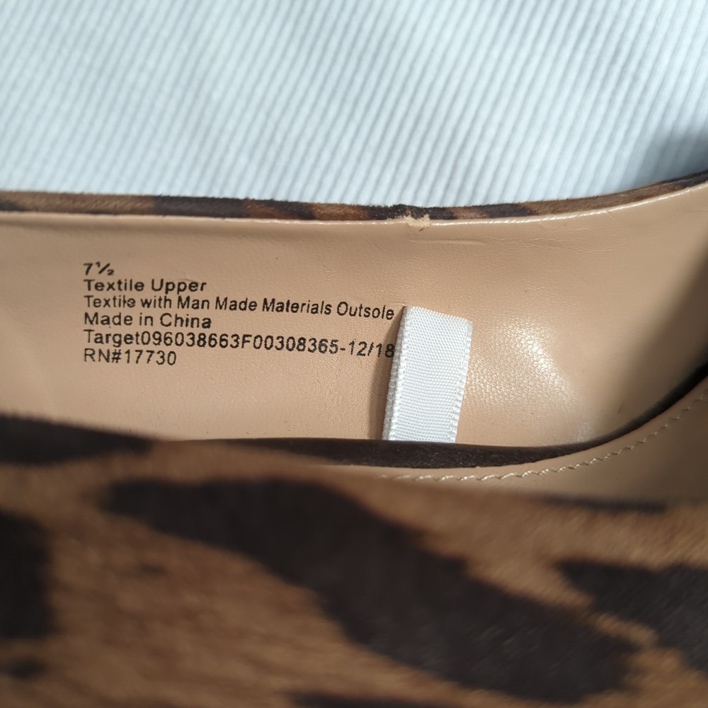 A New Day Brown Leopard Print Pumps Heels Women's Size 7.5‎ Gemm 3" - Picture 6 of 6